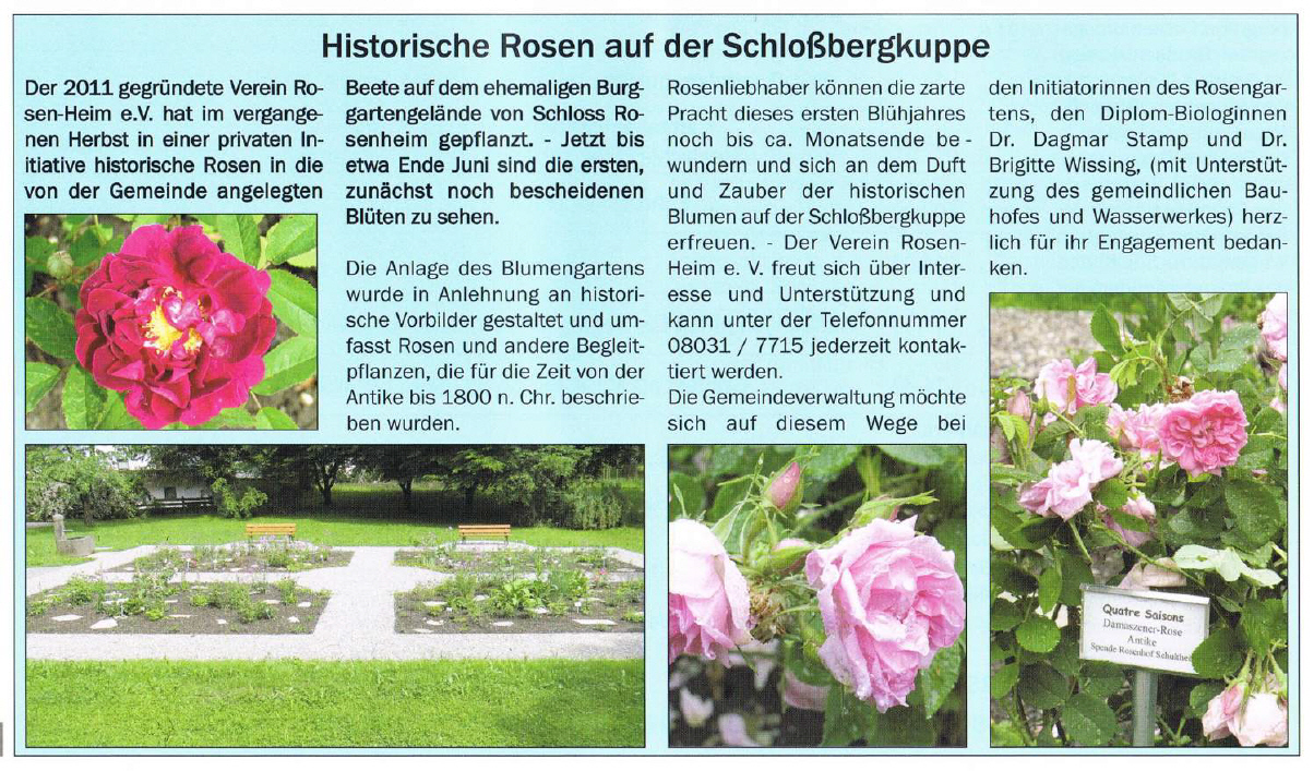 Artikel 2012 Rosengarten am Schloßberg.